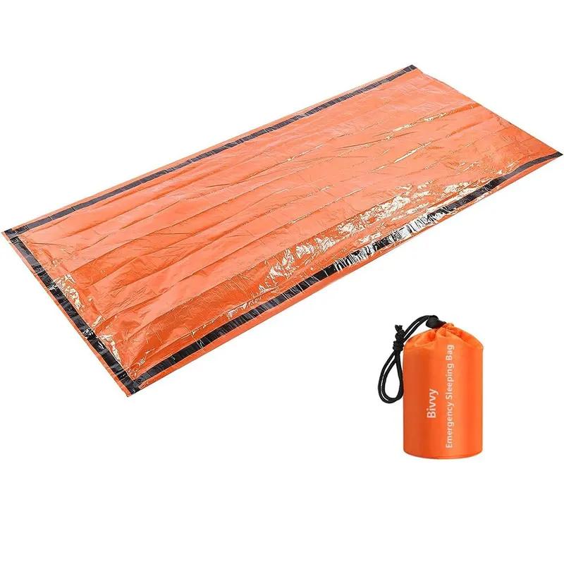 Waterproof Lightweight Thermal Emergency Sleeping Bag Bivy Sack - Survival Blanket Bags Camping, Hiking, Outdoor, Activities