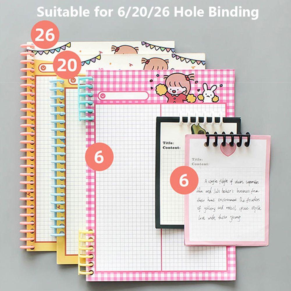 Clips 30 Holes Circles Ring Loose-leaf Paper Book A4 Notebook Binding Clips Scrapbook Binder