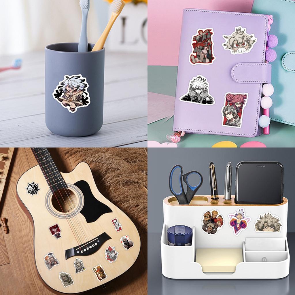 60pcs Suitcase Stickers Waterproof Stickers Scooter Computer Tablet Cartoon Decoration