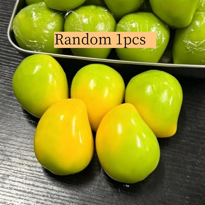 Handgemaakte Krokante Mango Stressbal Fidget Speeltje Knapperige Knijpbal Ronde Blokken Gevuld ASMR Anti Stress Speelgoed voor Volwassenen beige