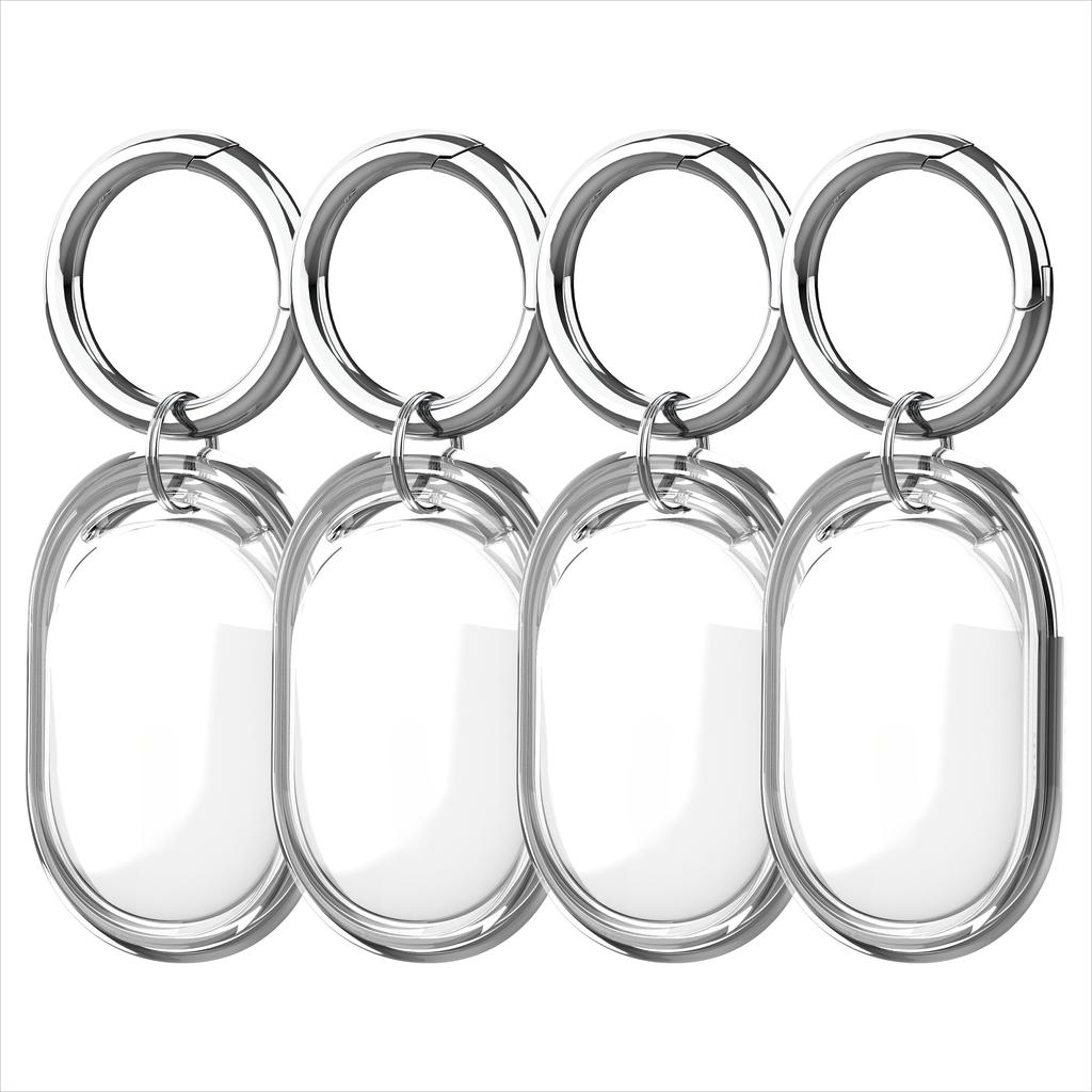 4Pack Waterproof TPU Case For Xiaomi Tag, Full Body Holder Keychain, Anti-Scratch Cover for Xiaomi Tag, Luggage, Pet Collar, Car Key