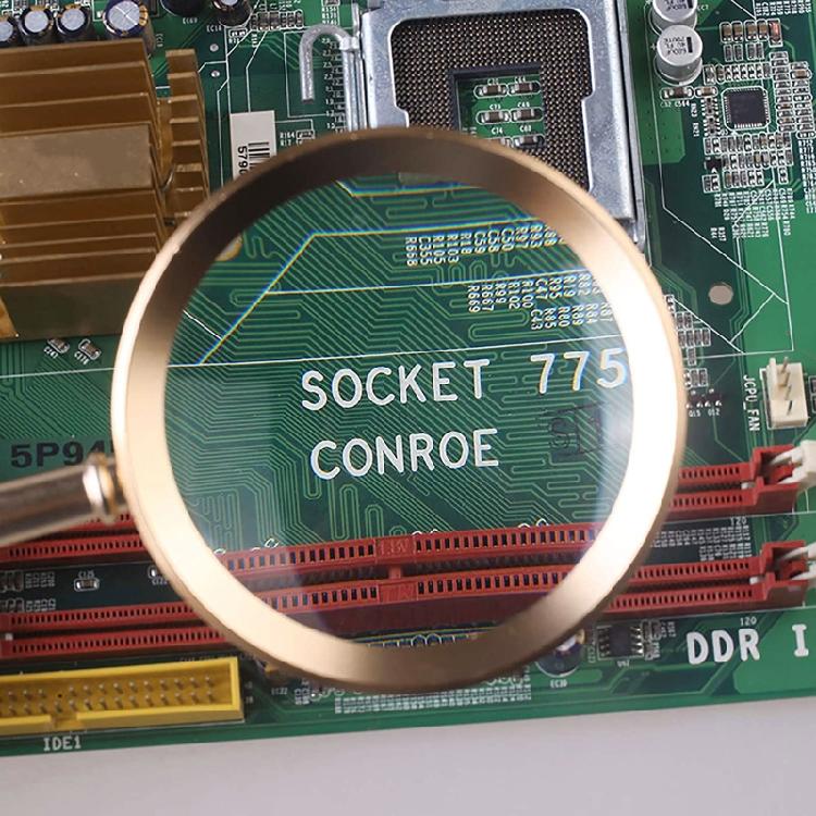 10X Reading Magnifier with Metal Handle Glass Lens for Seniors & Kids Book Gift