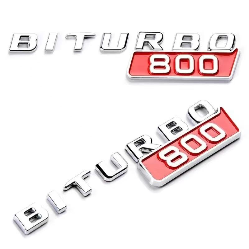 3D ABS Car Styling Logo BITURBO 700 Badge Fender Side Sticker Emblem Decals For Mercedes Benz AMG BITURBO 700 Auto Accessories