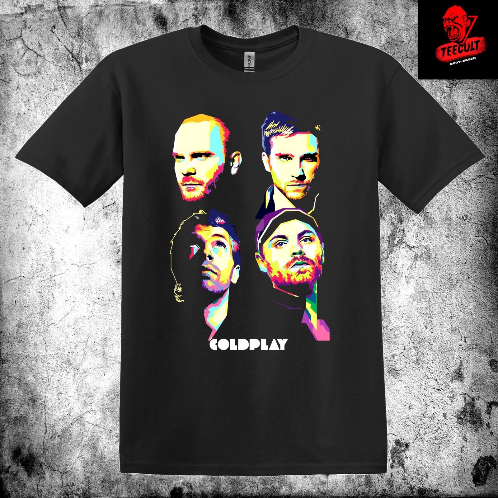 Men s and Women s T-shirts Coldplay Pop Rock Band Unisex Heavy Cotton Premium XXXL