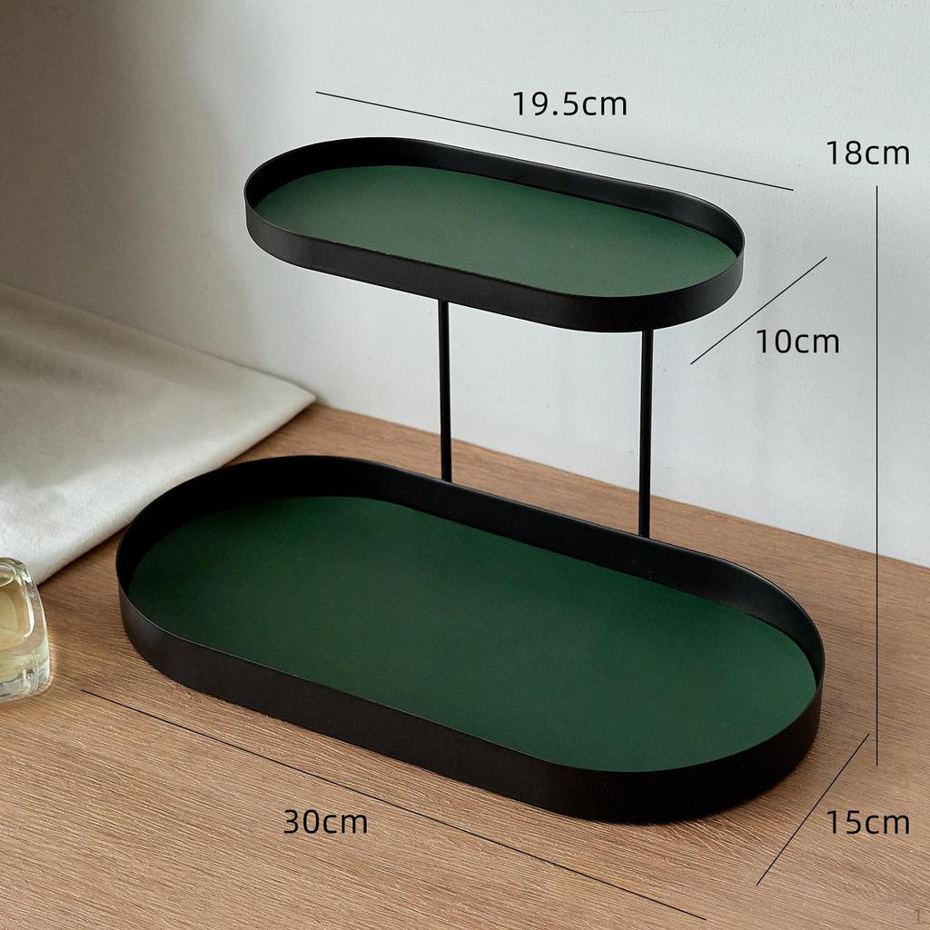 Counter Organizer Double Layer Decor Rack Perfume Makeup Skincare Shelf for Bedroom