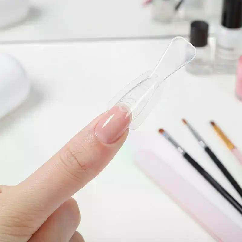 Sandwich Dual Nail Forms Trapezoidal Oval Nail Extension Forms 240pcs/Box Top & Bottom Form For Quick Diy Nail Extensions Salon