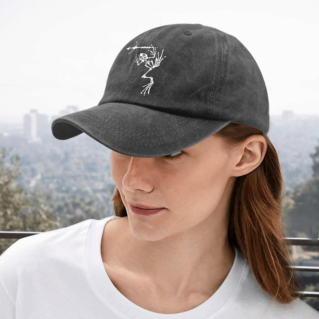 Caps Bone Frog Dad Hat for Unisex Funny Baseball Caps Adjustable