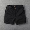 Summer Men's Slim Fit Straight Shorts Men Casual Workwear Beach Shorts Male Elastic Waist Multi Pockets Sportwear Men Cotton Pants