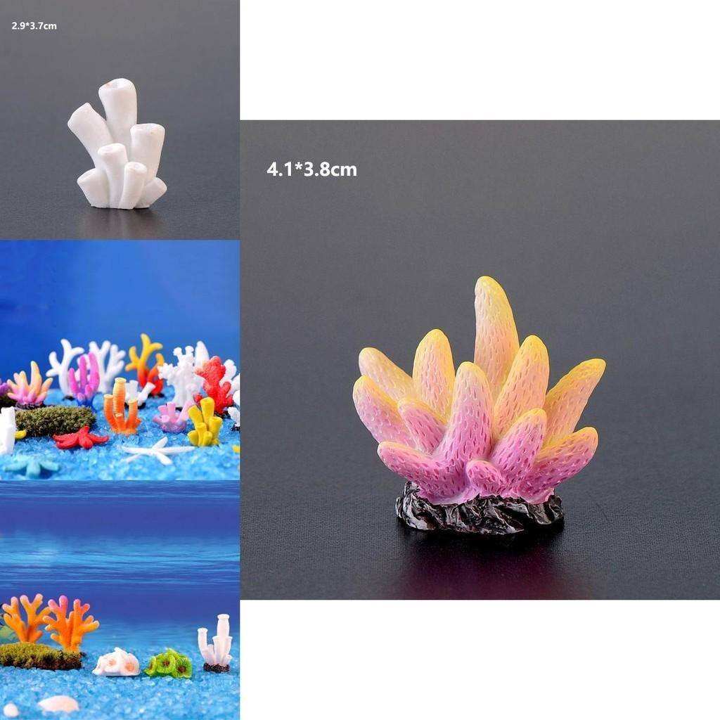 Colorful Resin Coral Ornament For Aquariums And Fish Tanks
