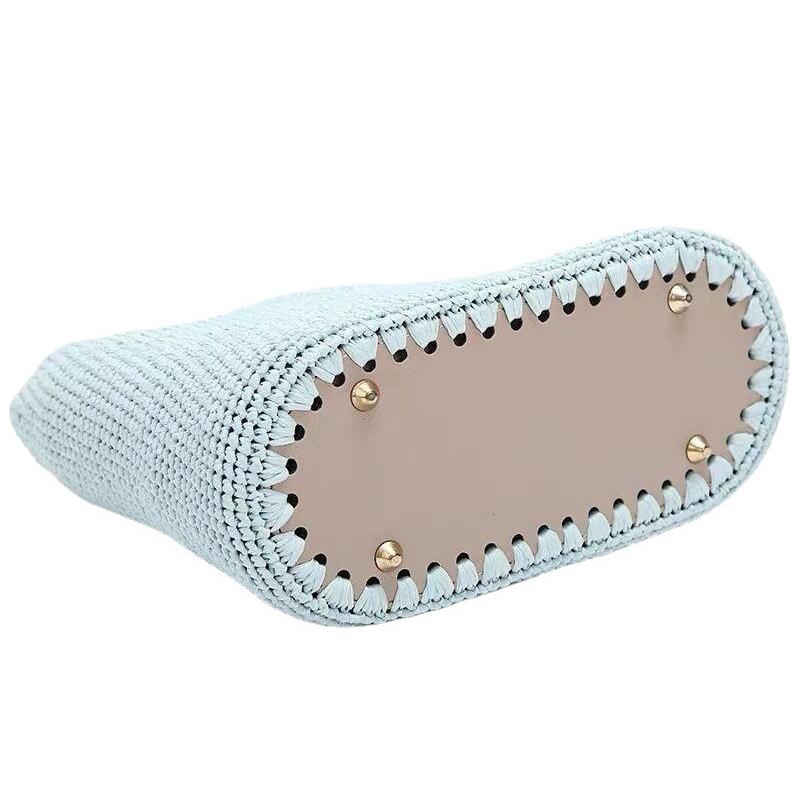 30*10Cm Oválné Dno Pro Pletenou Tašku PU Kožené Doplňky K Tašce Ručně Vyráběné Dno DIY Háčkované Dno Tašky Jednobarevná Část Tašky
