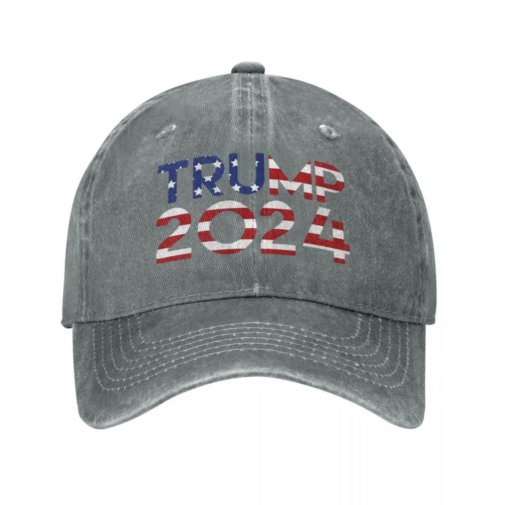 Trump 2024 US Presidential Election Baseball Caps Vintage Distressed Washed Headwear for Hats Cap
