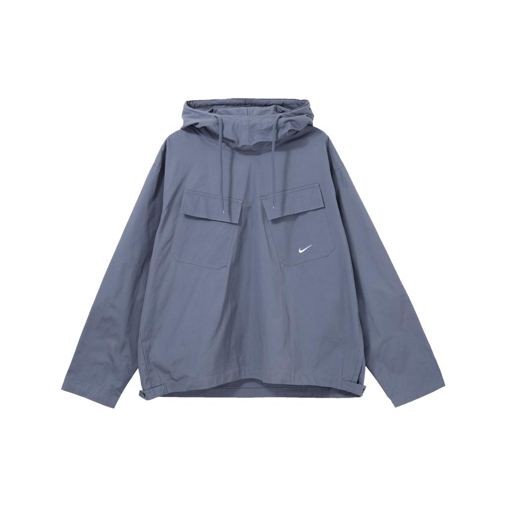 Nike Sport Casual Woven Pullover Logo Sweatshirt Men Tops Finn-Blue DX0718-491