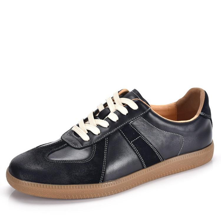 Men's Retro Genuine Leather White Skate & Sports Shoes for Autumn