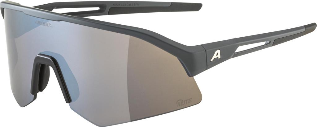 Alpina SONIC HR Sports Sunglasses with High Contrast Mirror and Q-LITE Anti-Fog