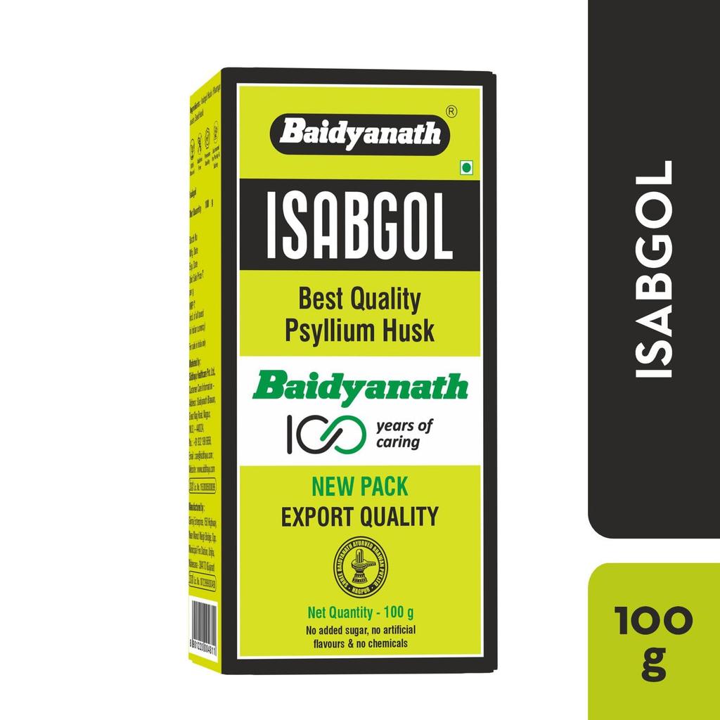 Baidyanath Asli Ayurved Isabgol Psyllium Husk Powder 100 Gm | Natural Fiber Digestive Support