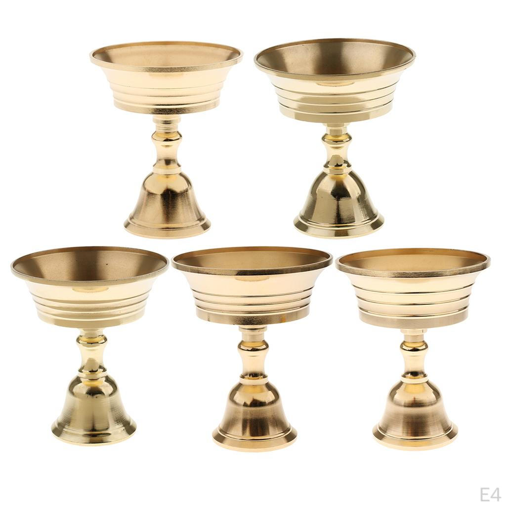 Copper Candle Holder Ghee Lamp Tibetan Brass Oil Metal Craft Ornaments