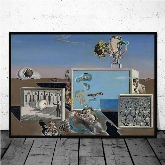 Famous Surrealism Canvas Paintings By Salvador Dali Wall Art Posters and Prints Wall Art Pictures for Living Room Home Decor