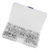 350pcs M4 Flat Head Solid Aluminum Rivets Assortment Kit Length 4 6 8 10 12 16 20mm