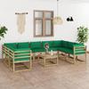 Day and Night - Day and Night 10-piece Garden Furniture Set with Impregnated Wood Cushions