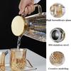 champagne color Heat-resistant glass teapot Large capacity thickened explosion-proof glass Household daily necessities teapot