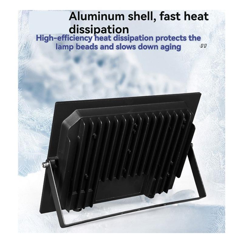 A74E-200W LED Floodlight 220V 6500K IP66 Outdoor Indoor Spotlight Lighting Projector For Wall Garage Gym Street