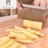 Coupe-pommes de terre et frites en acier inoxydable, accessoires de cuisine, couteau ondulé, lame dentelée, hachoir, trancheuse de carottes, outils pour légumes