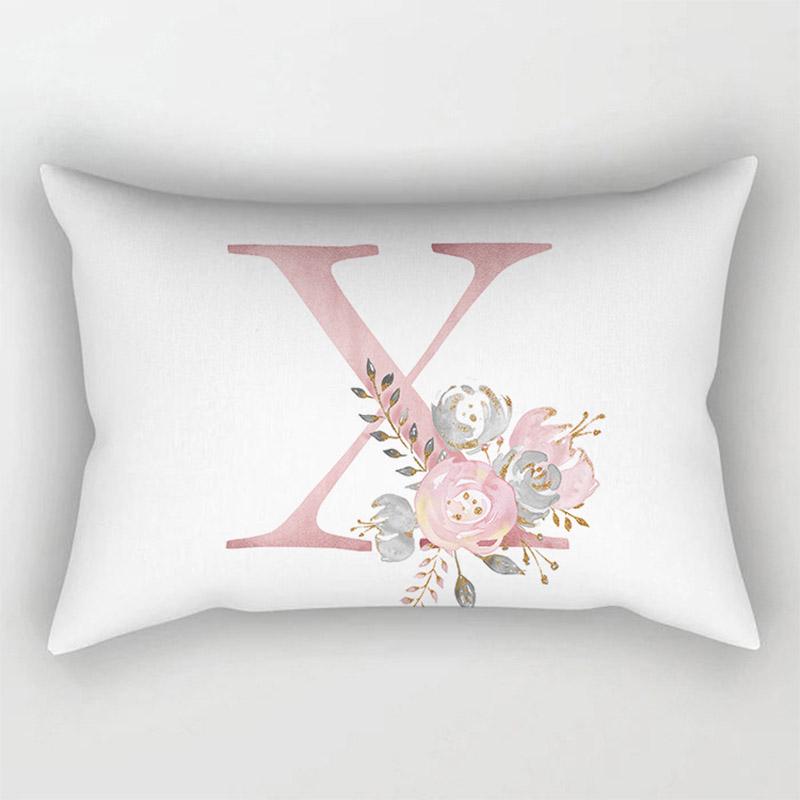 Fashion 26 Letter Pillow Case Pillow cover English Alphabet Pillow Case Home Decoration Pillow Case Flowers Pillow Case Fashion Pillow cover