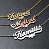 DIY Stainless Steel Name Necklace Gold Plated Initial Letter Bracelet Ring Bangle Personalized Custom Jewelry