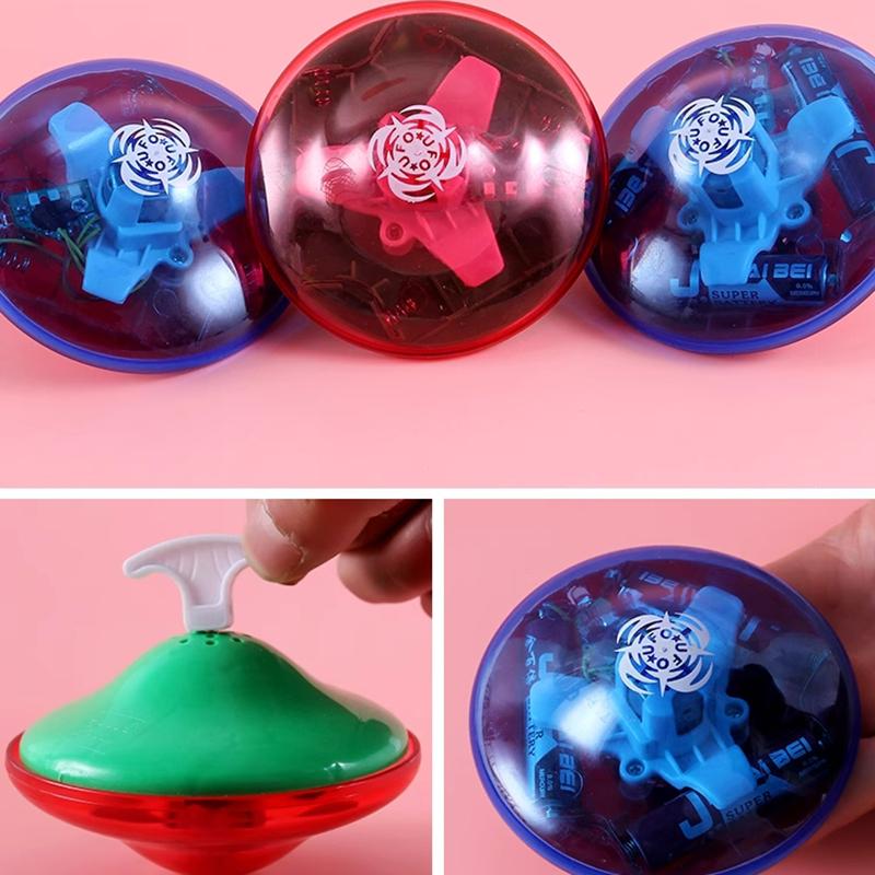 Colorful Light-emitting Spinning Gyro Toy With Music And Lights Cool Fingertips Gyro Kids Stress Relief Toys Nostalgic Gyro Toys
