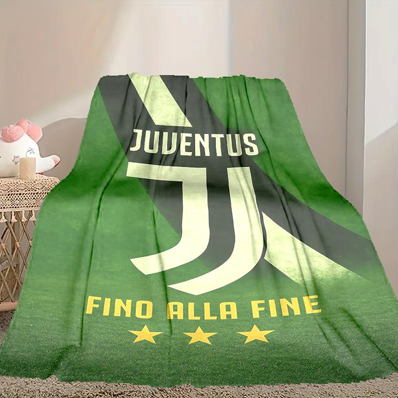 1 Stück pflegeleichte Juventus Fußballclub Decke, perfekt für Sofa, Bett, Zuhause, Reisen & mehr, warme & strapazierfähige bedruckte Decke