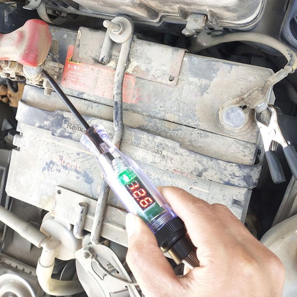 Auto LKW Spannungs-Stromkreisprüfer Digital LED Lange Sonde Stift Glühbirne Automobil Diagnosewerkzeuge Autoreparatur 6V 12V 24V 36V 70V DC