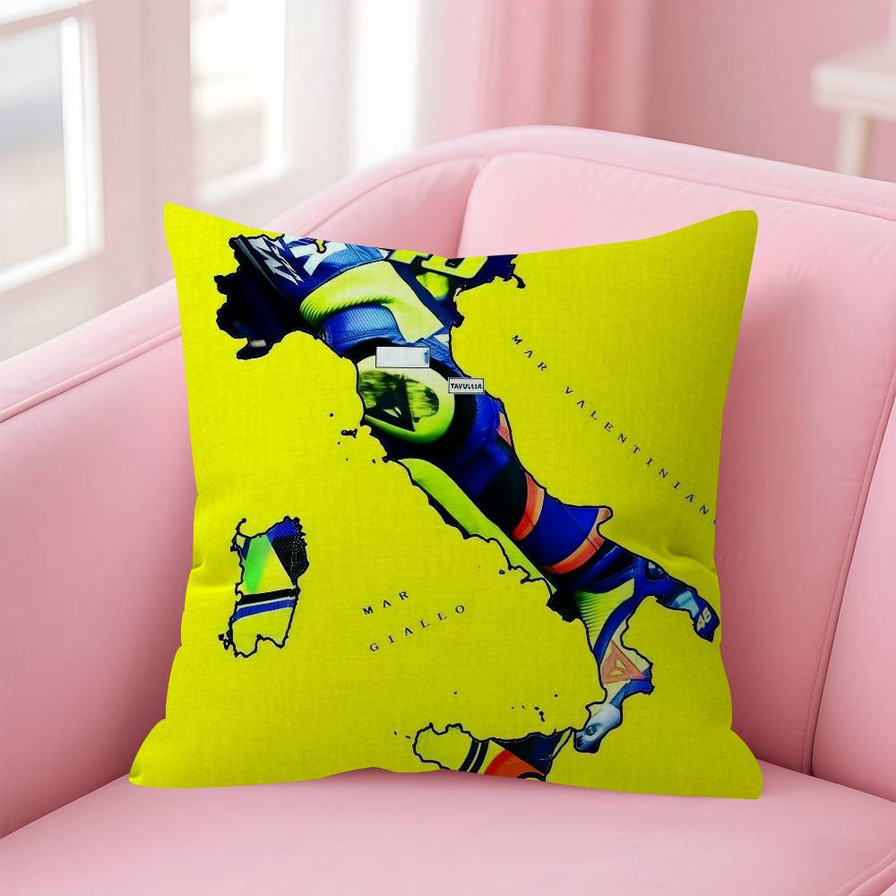 V-Valentino Moto GP R-Rossi 46 Kissenbezug Kissenbezug Polsterung Sofa Wurfkissen Heimdeko Kissenbezug