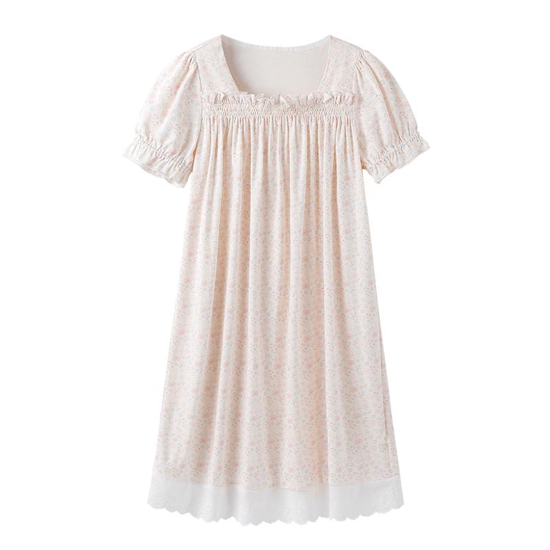 YEEHOO Girls  7A Antibacterial Camellia Cotton Nightgown 130