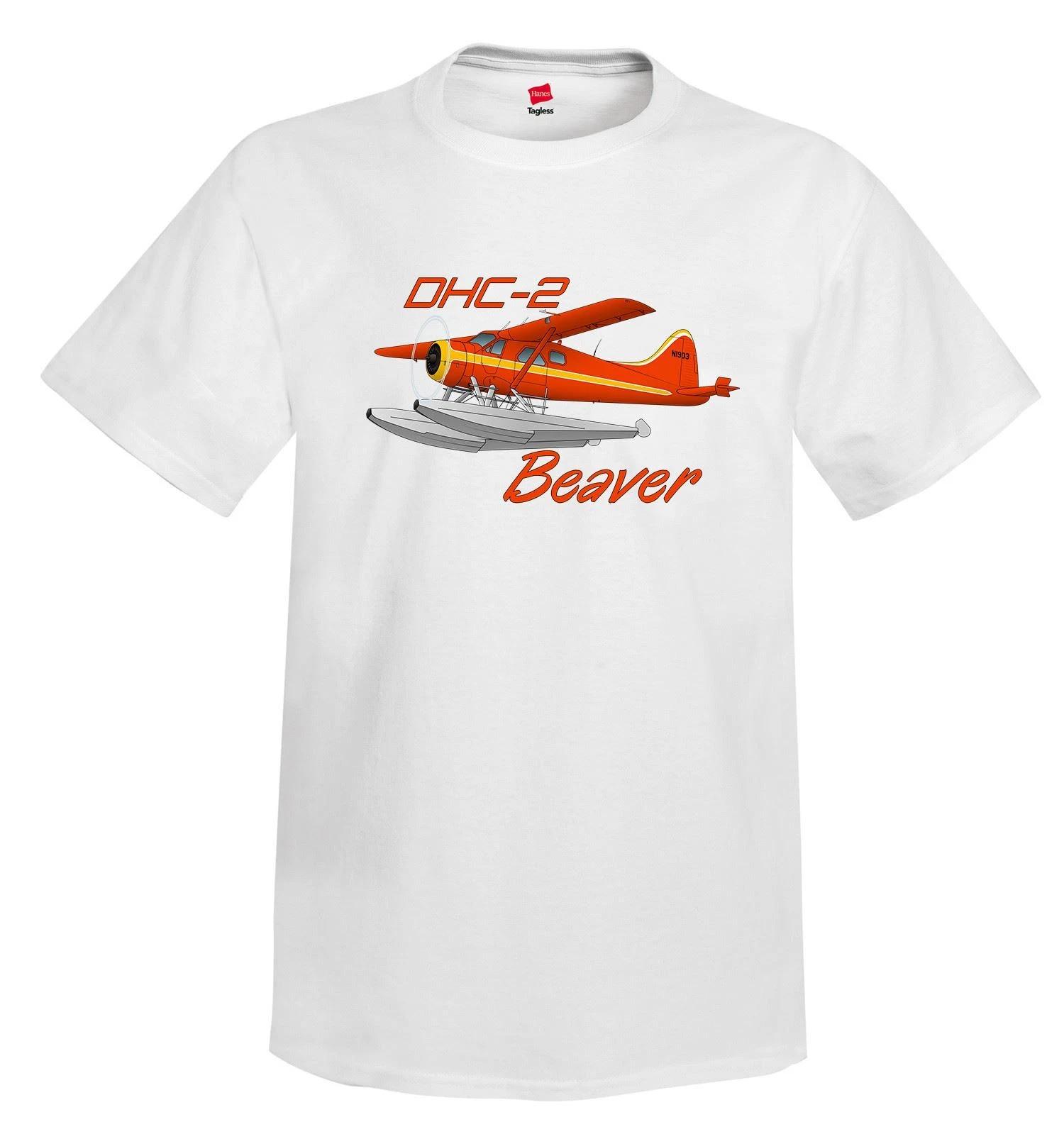 De Havilland DHC-2 Beaver Airplane T-Shirt - Personalized with Your N# 2XL