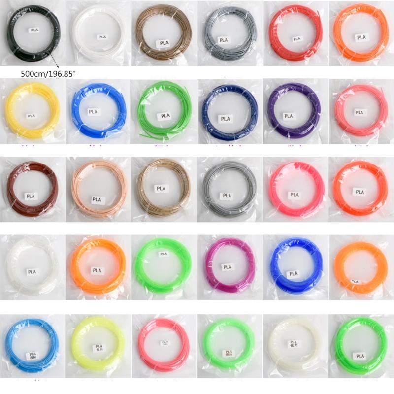 3D Stift Filament Nachfüllungen 20 Farben 3D Stift Filament PCL 1,75mm Ungiftig Glattes Drucken Nachfüllungen 3D Stift Zubehör