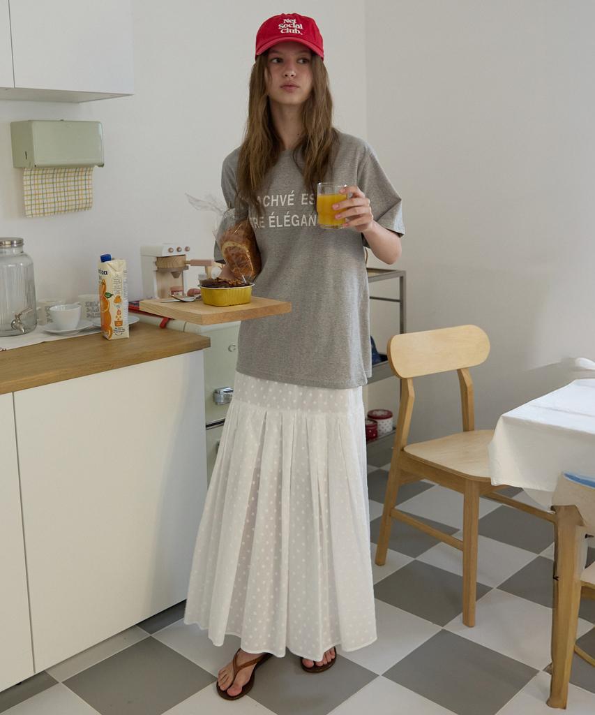 Opeundoeoseutyudio Embroidery Flare Skirt Ivory