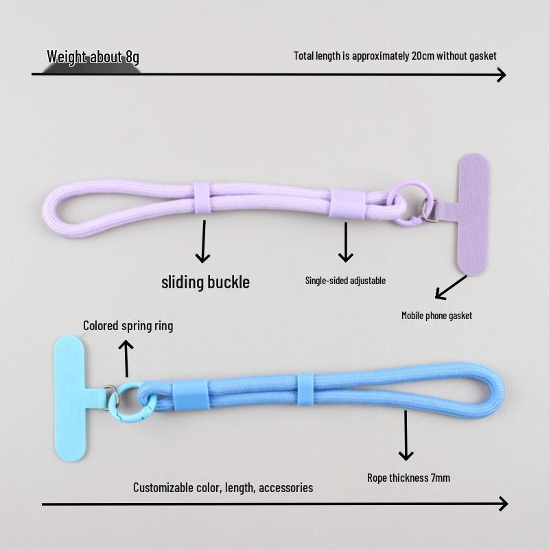 Adjustable Phone Lanyard and Wrist Strap with Water Bottle Holder and Keychain Charm