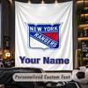 TapestryNew York Rangers Custom Name Text Personalized Wall Hanging Tapestry Home Wall Decor