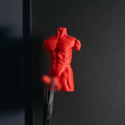 Muskulöser Mann Wand 3D-gedruckter nackter Körper Haken Schwerlast Kunst Dekohaken Zuhause Badezimmer