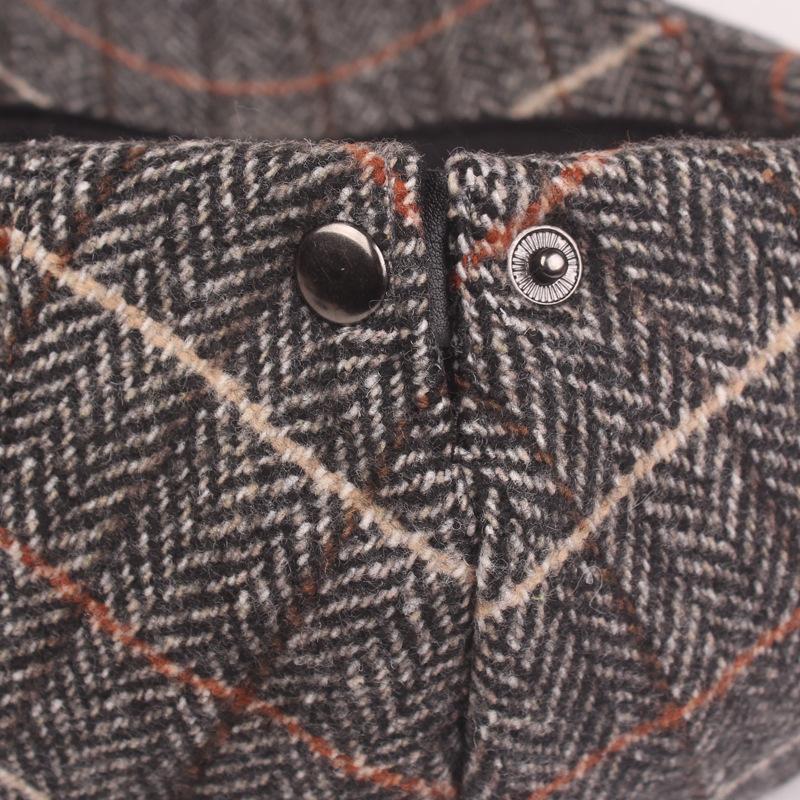 Béret d'automne et d'hiver en laine épaisse, casquette avant pour personnes d'âge moyen et personnes âgées, casquette à visière, casquettes de journal pour hommes, chapeau de lierre, chapeaux de peintres Gatsby