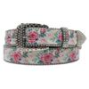 Rose Print Rhinestone Belt - Punk & Bohemian Y2K Style for Trendy Couples and Students
