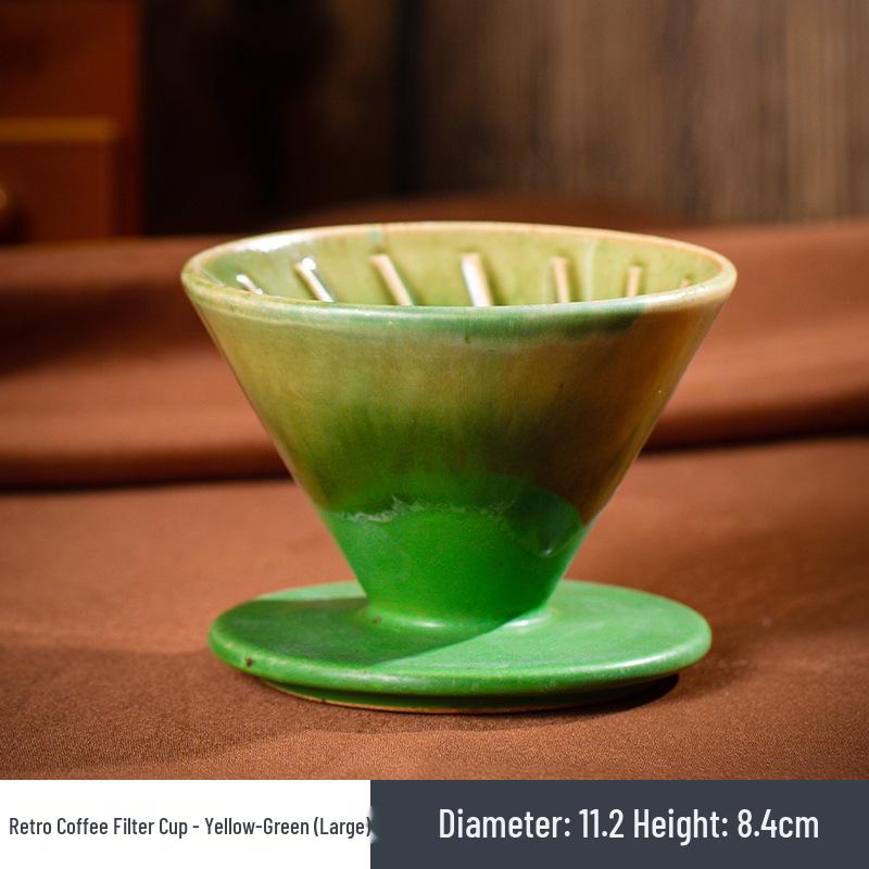 Ceramic Pour-over Coffee Filter Holder Set - American Style Drip Coffee Maker Funnel Tools