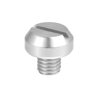 X AUTOHAUX Universal M8 Motorcycle Mirror Hole Plug Screw Rear View Mirror Cap Lock Off Cover Cap Positive Silver Tone