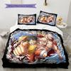 Set cu cuvertură și fețe de pernă cu model de desene animate Decorare casă Cadou de ziua de naștere (1 * husă de pilotă + 2 * fețe de pernă, fără miez)