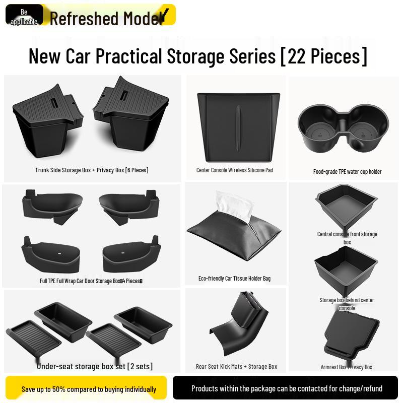 Tesla Model Y Under-Seat Storage Box for Center Console Organization
