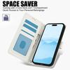 SY-003 For iPhone 15 Plus/14 Plus Case PU Leather Stand View Phone Wallet Cover with Hand Strap