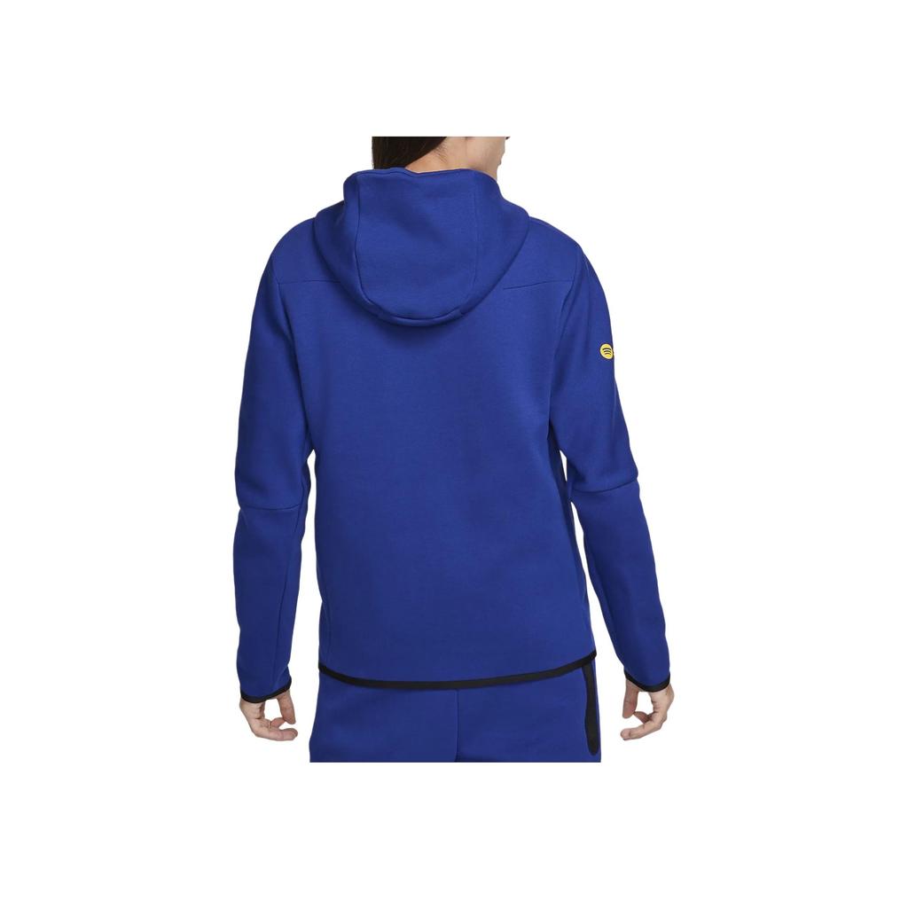 Nike F.C. Barcelona Tech Fleece Windrunner Logo Hooded Zip-Up Casual Long Sleeve Jacket Men jackets Blue FZ3957-455