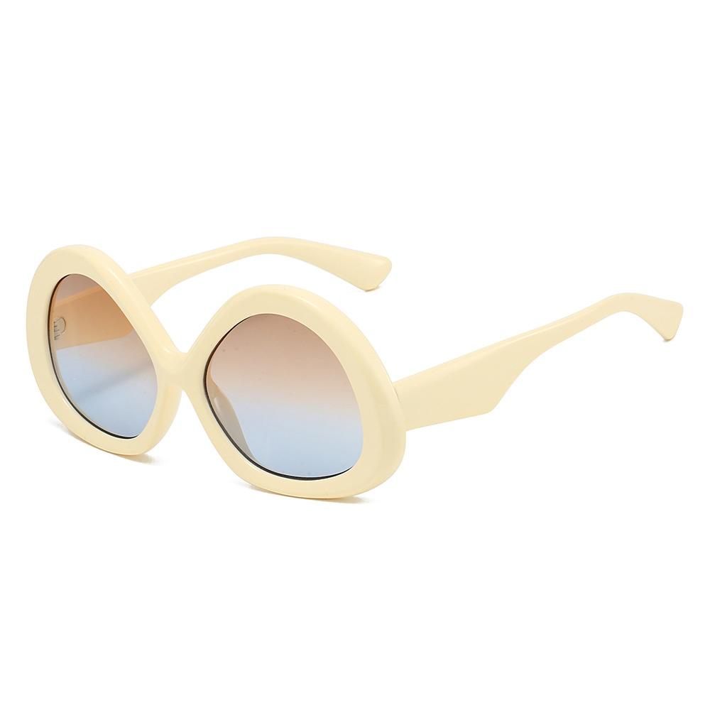 New Luxury Leopard Gradient Oval Women Sunglasses  Retro Personality Punk Hip Hop Style Men Sun Glasses Uv400