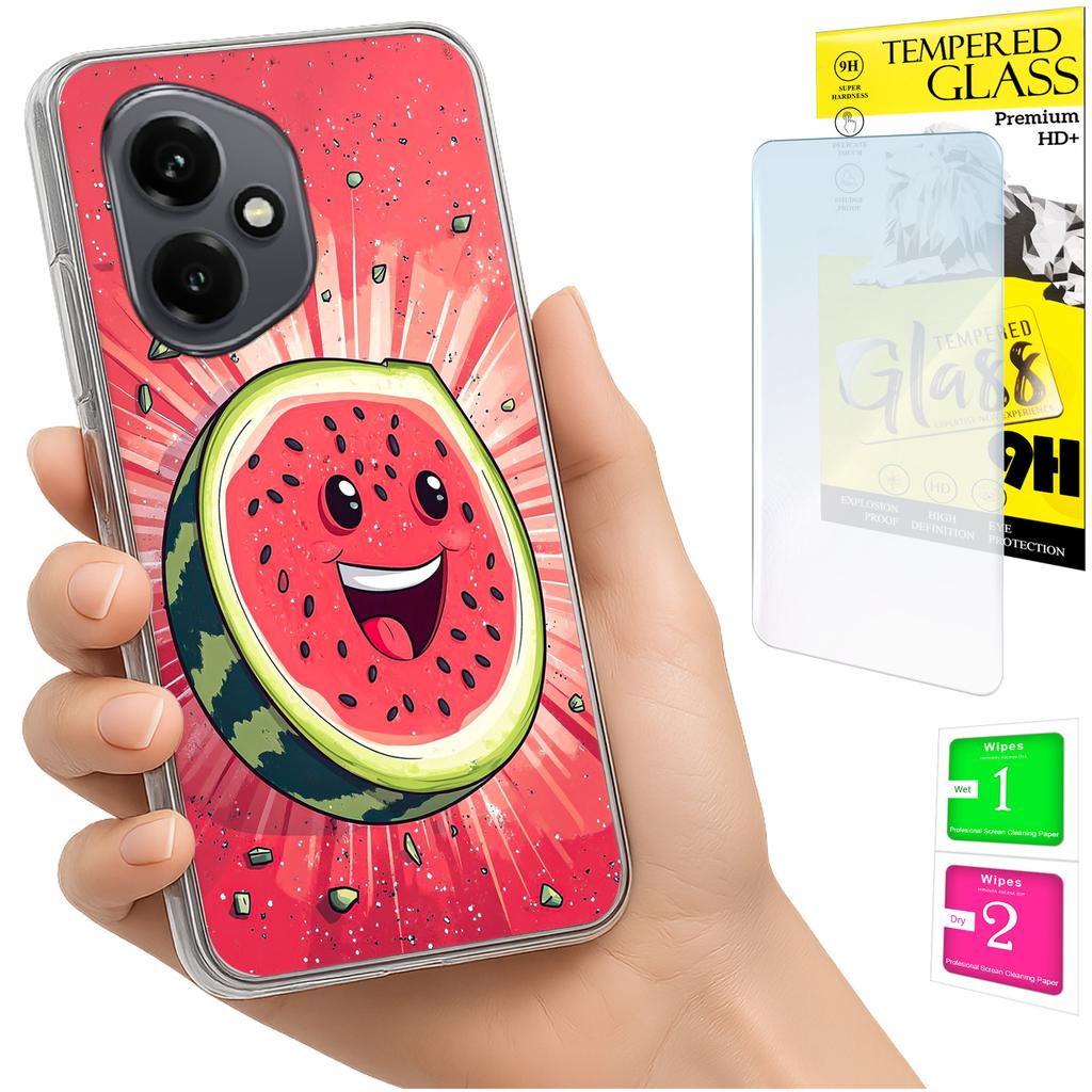 Etui Do Honor X7D / 400 Smart Obudowa Foto Case Plecki Arbuz + Szkło 9H
