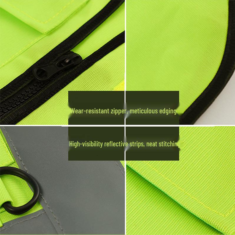 Reflexväst med lång ärm för byggarbete, vägarbete och fiske